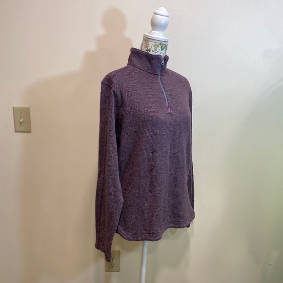Robert Graham Purple   3/4 Zip Pullover Sweater Small - Picture 6 of 10